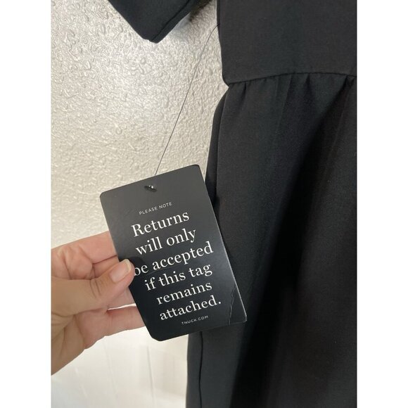 Pomander Place Tuckernuck Dress XL Black Arnelle Dress Classic Black Preppy NEW - Picture 7 of 16